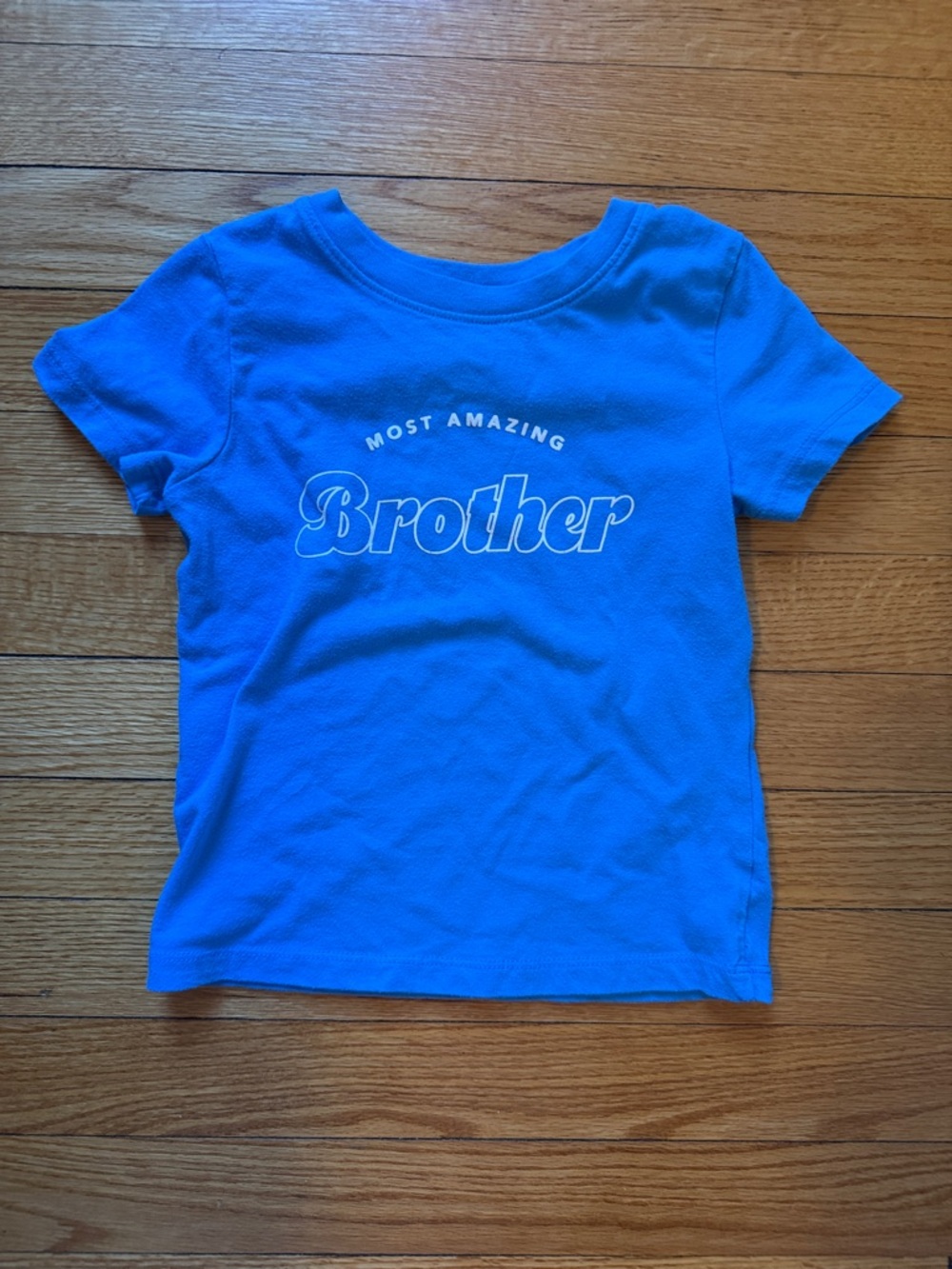 Cat & Jack Bright Blue "Most Amazing Brother" Tee
